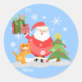 Weihnachtsgeschenk-Aufkleber Runder Aufkleber