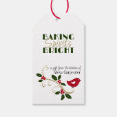 Weihnachtsgeschenk aus der Küche Urlaub Rot Grün Geschenkanhänger (Vorderseite)