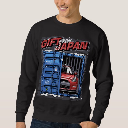Weihnachtsgeschenk aus Japan Nissan GT-R35 Sweatshirt (Vorderseite)