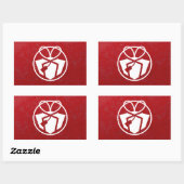 Weihnachtsgeschenk Avatar Rechteckiger Aufkleber (Blatt)