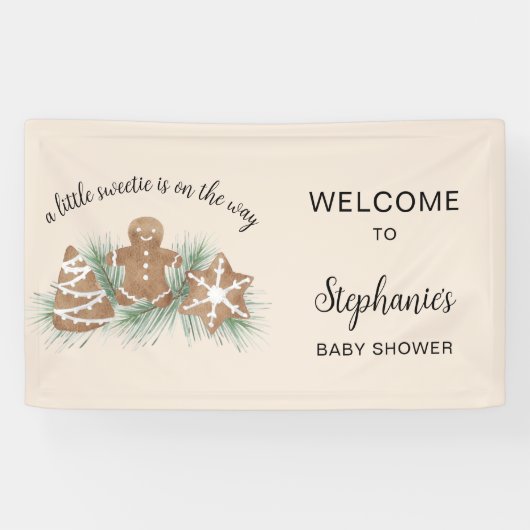 Weihnachtsgeschenk Baby Dusche Banner (Horizontal)
