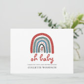 Weihnachtsgeschenk Baby Dusche Einladung (Stehend Vorderseite)