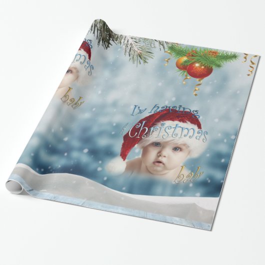 Weihnachtsgeschenk Baby Dusche Geschenkpapier (Ungerollt)