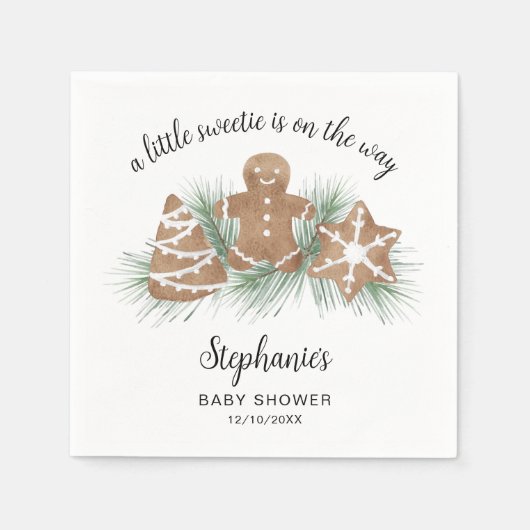 Weihnachtsgeschenk Baby Dusche Serviette (Vorderseite)