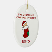 Weihnachtsgeschenk-Baby-Verzierung der Großmutter Keramik Ornament (Rechts)