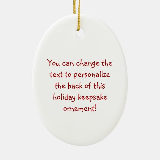 Weihnachtsgeschenk-Baby-Verzierung des Vatis Keramik Ornament (Hinten)