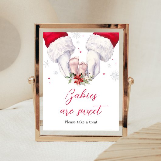 Weihnachtsgeschenk Babys sind Süß Schild