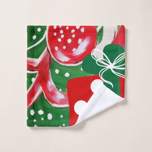 Weihnachtsgeschenk Badhandtuch Set (Waschlappen)