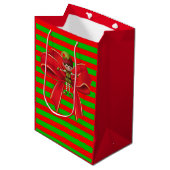 Weihnachtsgeschenk Bags Elf Mittlere Geschenktüte (Vorderseite Schrägansicht)