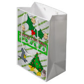 Weihnachtsgeschenk Bags Mäuse Mittlere Geschenktüte (Rückseite Schrägansicht)
