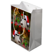 Weihnachtsgeschenk Bags Pengiun Mittlere Geschenktüte (Rückseite Schrägansicht)