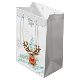 Weihnachtsgeschenk Bags Rentier Mittlere Geschenktüte
