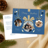 Weihnachtsgeschenk Ball Ball Band Drei Fotos Postkarte