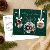 Weihnachtsgeschenk Ball Ball Band Drei Fotos Postkarte