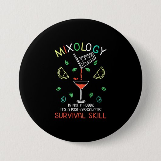 Weihnachtsgeschenk | Barkeeper Mixologe Button (Vorderseite)