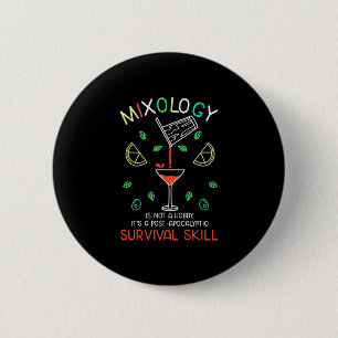 Weihnachtsgeschenk Barkeeper Mixologe Button