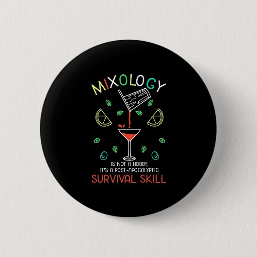 Weihnachtsgeschenk | Barkeeper Mixologe Button (Vorderseite)