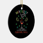 Weihnachtsgeschenk | Barkeeper Mixologe Keramik Ornament (Rechts)