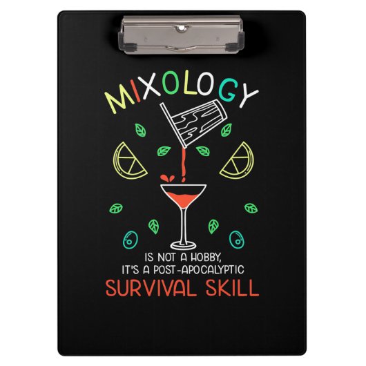 Weihnachtsgeschenk | Barkeeper Mixologe Klemmbrett (Vorderseite)