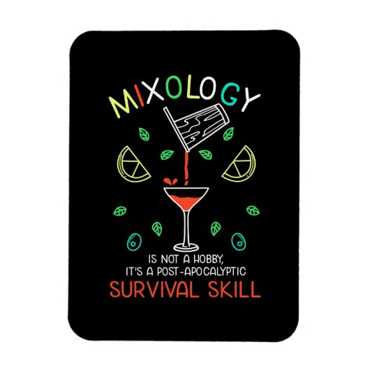 Weihnachtsgeschenk | Barkeeper Mixologe Magnet (Vertikal)
