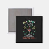 Weihnachtsgeschenk | Barkeeper Mixologe Magnet (Vorderseite/Rückseite)
