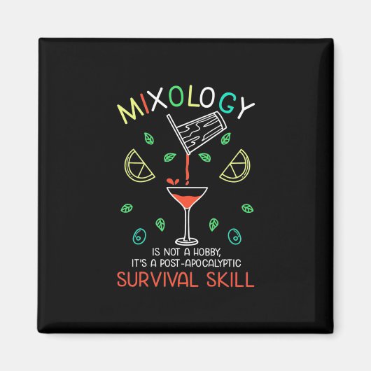 Weihnachtsgeschenk | Barkeeper Mixologe Magnet (Vorne)