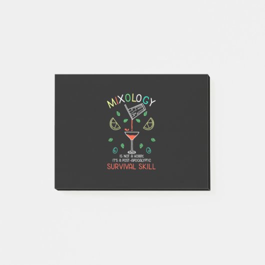 Weihnachtsgeschenk | Barkeeper Mixologe Post-it Klebezettel (Vorderseite)