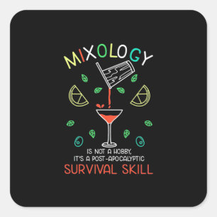Weihnachtsgeschenk   Barkeeper Mixologe Quadratischer Aufkleber