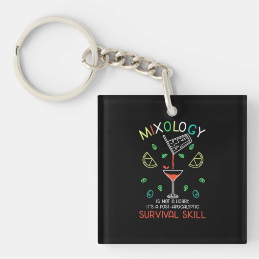 Weihnachtsgeschenk | Barkeeper Mixologe Schlüsselanhänger (Vorderseite)