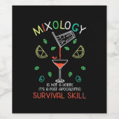 Weihnachtsgeschenk | Barkeeper Mixologe Weinetikett (Einzelnes Label)