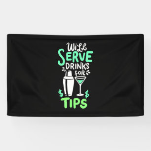 Weihnachtsgeschenk Barkeeper serviert Getränke f Banner