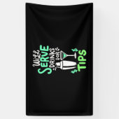 Weihnachtsgeschenk | Barkeeper serviert Getränke f Banner (Vertikal)