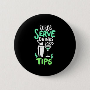 Weihnachtsgeschenk   Barkeeper serviert Getränke f Button