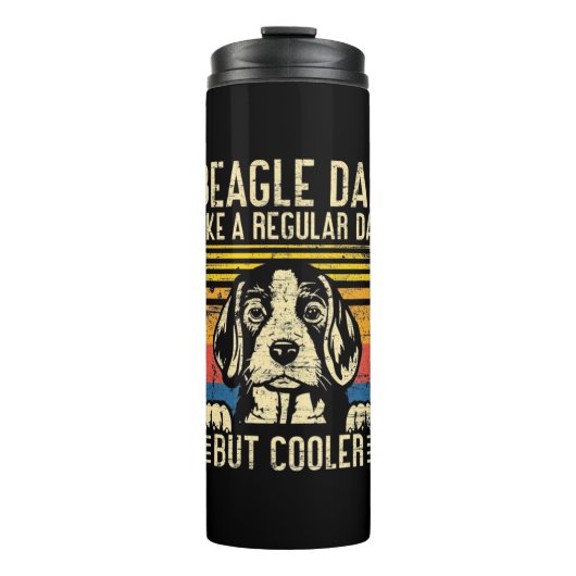 Weihnachtsgeschenk | Beagle Dog Vater Thermosbecher (Vorderseite)
