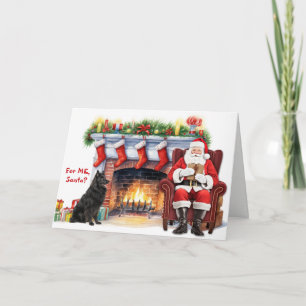 Weihnachtsgeschenk Belgischer Schäferhund Feiertagskarte
