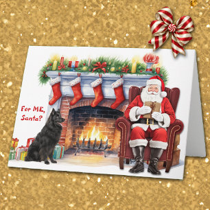 Weihnachtsgeschenk Belgischer Schäferhund Feiertagskarte