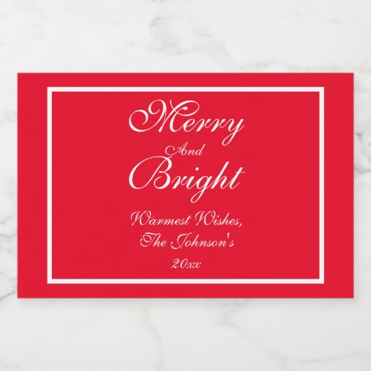 Weihnachtsgeschenk Benutzerdefinierter Familiennam Alkoholflaschenetikett (Einzelnes Label)