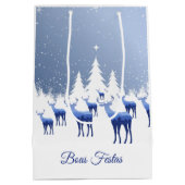 Weihnachtsgeschenk Beutel Blue Deer Boas Festas Mittlere Geschenktüte (Rückseite)