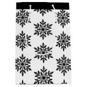Weihnachtsgeschenk Beutel Schneeflocken Mittlere Geschenktüte (Vorderseite)