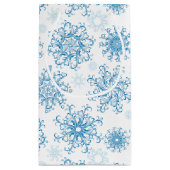 Weihnachtsgeschenk Beutel Snowflakes Kleine Geschenktüte (Rückseite)