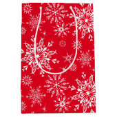 Weihnachtsgeschenk Beutel Snowflakes Mittlere Geschenktüte (Vorderseite)