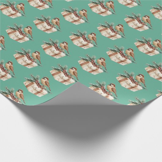 Weihnachtsgeschenk Bird Geschenkpapier (Ecke)