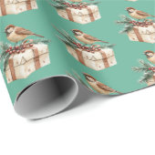 Weihnachtsgeschenk Bird Geschenkpapier (Rolleneckpunkt)
