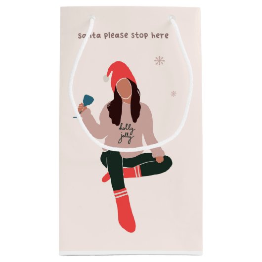 Weihnachtsgeschenk bitte hier anhalten kleine geschenktüte (Rückseite)