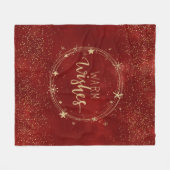 Weihnachtsgeschenk Blanket Warme wünscht Red Fleecedecke (Vorderseite (Horizontal))