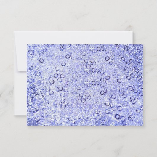 Weihnachtsgeschenk Blue Shiny Crystal Sparkle RSVP Karte (Rückseite)