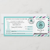 Weihnachtsgeschenk Boarding Pass auf NEW YORK Einladung (Vorderseite)