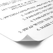 Weihnachtsgeschenk-Börsenregeln unterzeichnen Poster (Ecke)