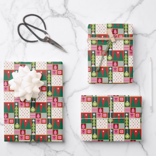 Weihnachtsgeschenk Briefpapier Papel de regalo nav Geschenkpapier Set (Vorderseite)