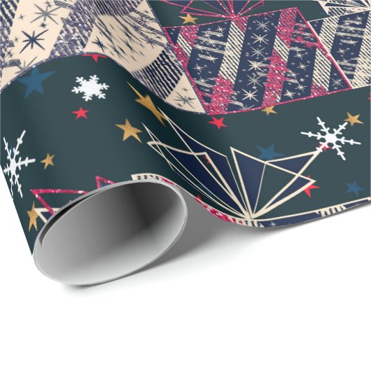 Weihnachtsgeschenk bunt geschenkpapier (Rolleneckpunkt)